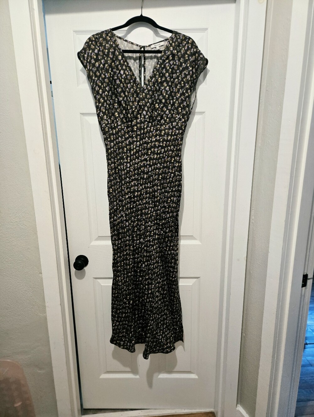 Madewell Maxi Dress V Neck - Dark Olive